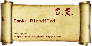 Danku Richárd névjegykártya