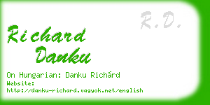 richard danku business card