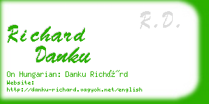 richard danku business card
